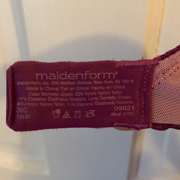 Maidenform - purple lace detail bra 36C - Picture 3 of 5